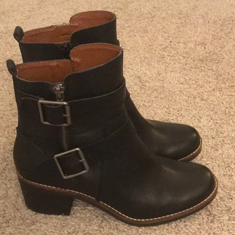 Lucky Brand leather biker style booties